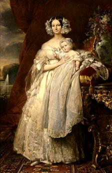 Hélène de Mecklembourg-Schwerin et son fils Philippe - par Franz Xaver Winterhalter – 1839 - Château de Versailles